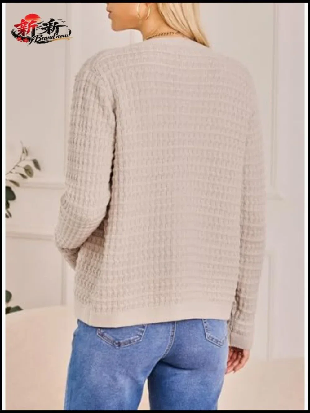 Long Sleeve Open Front Button Down Cardigan Jacket Women 2025 - Picture 4 of 7